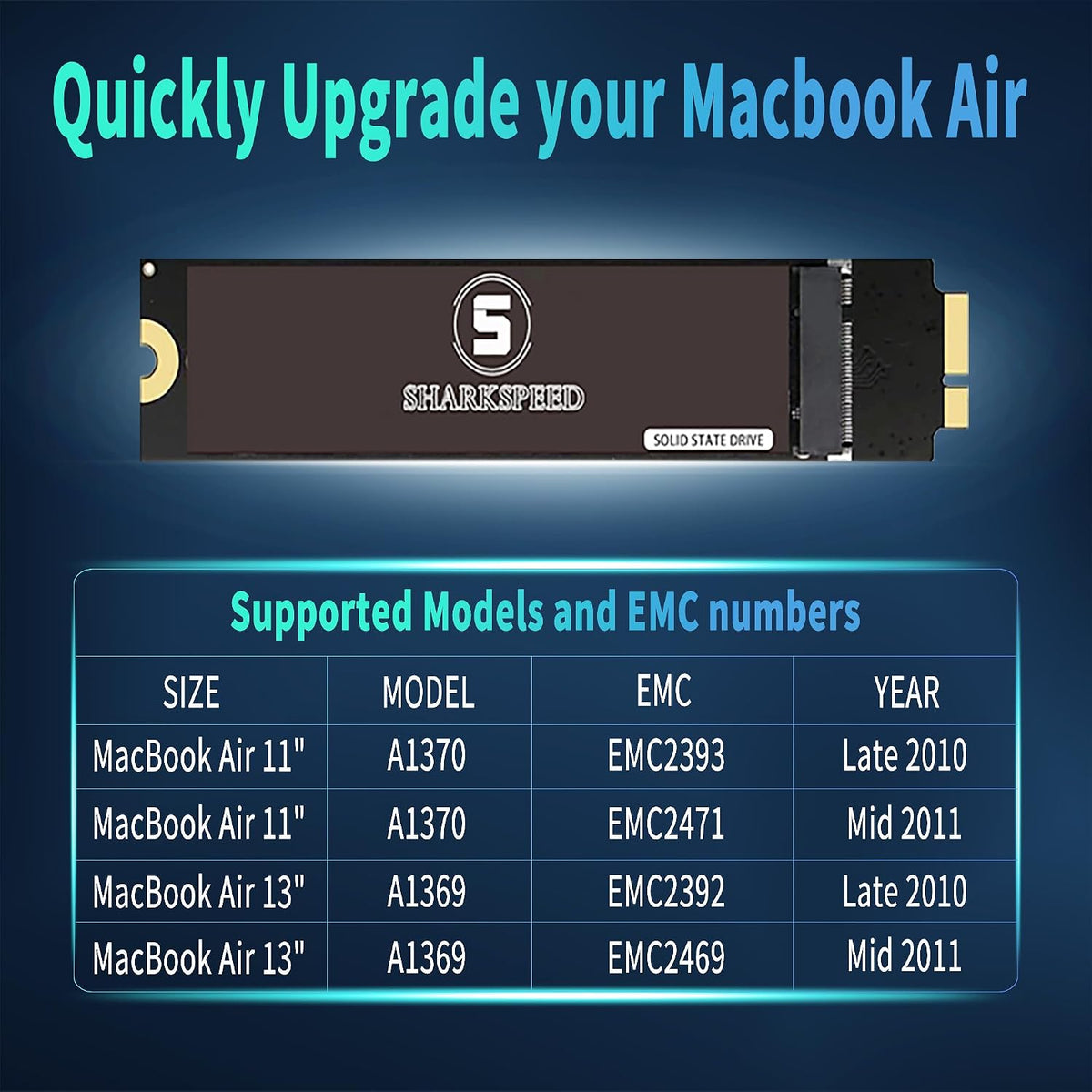 S Sharkspeed internal solid state drive label branding detail