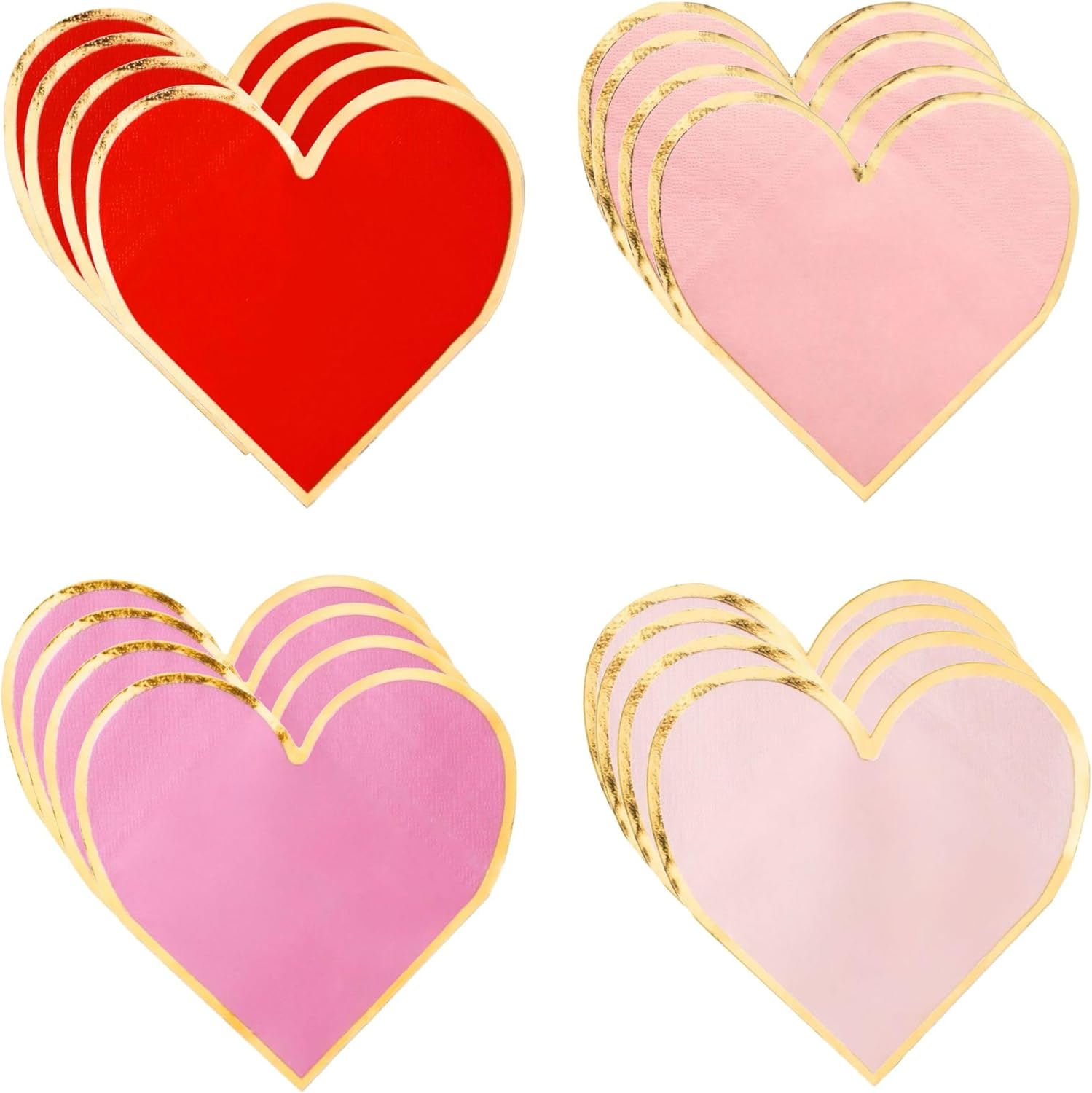 Winoo Design heart shaped disposable napkins front view