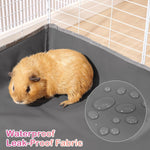 FunFurry cage liner installed in a wire grid cage
