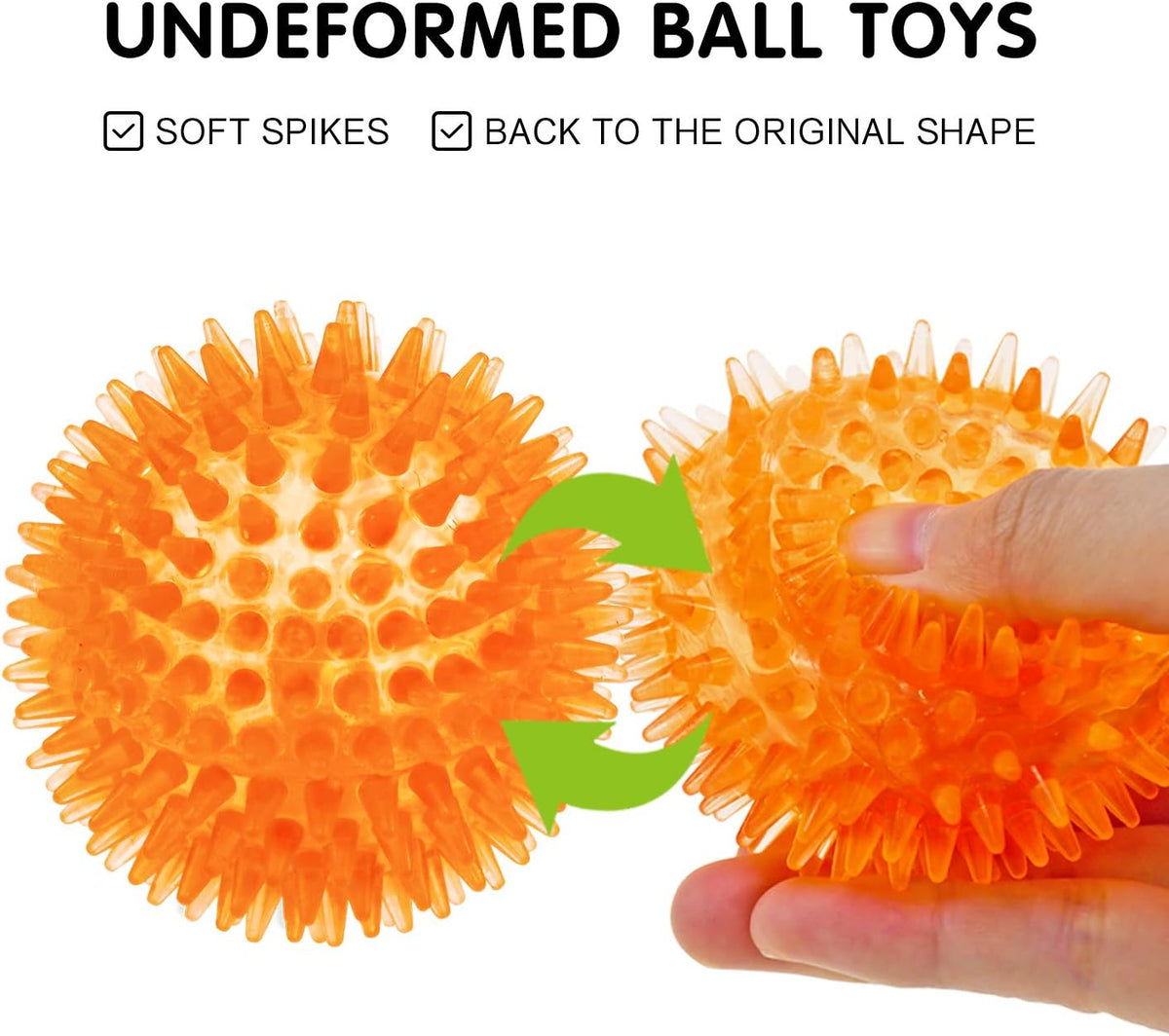 Small puppy playing with durable TPR rubber squeaky balls