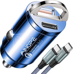 AINOPE 90W for iPhone 17/16/15 Pro Max Car Charger USB C Fast Chage, [Mini&Metal] Invisible Cigarette Lighter Adapter with 3FT USB C to C Cable, Car Accessories for Mother Him Her, Adapter for iPhone - Image 11