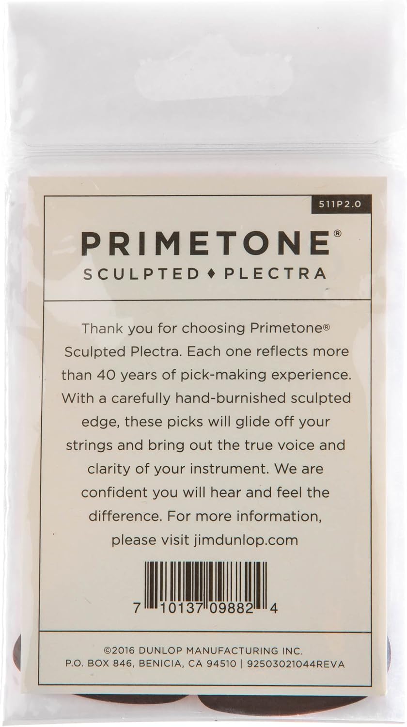 Jim Dunlop standard shape 2mm pick surface angle