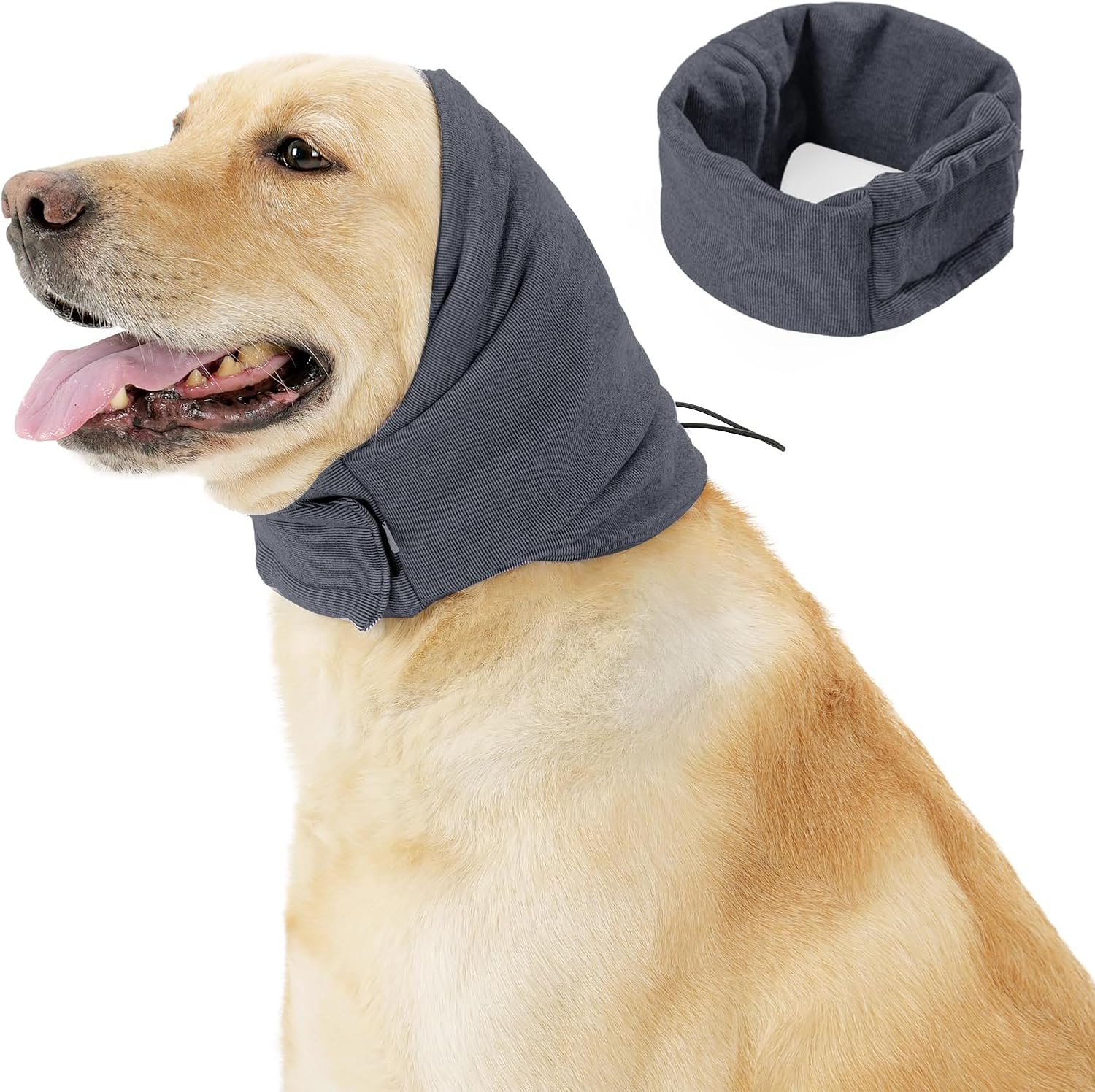 Johnbolin Dog Thunder Ear Muffs grey medium front view noise protection