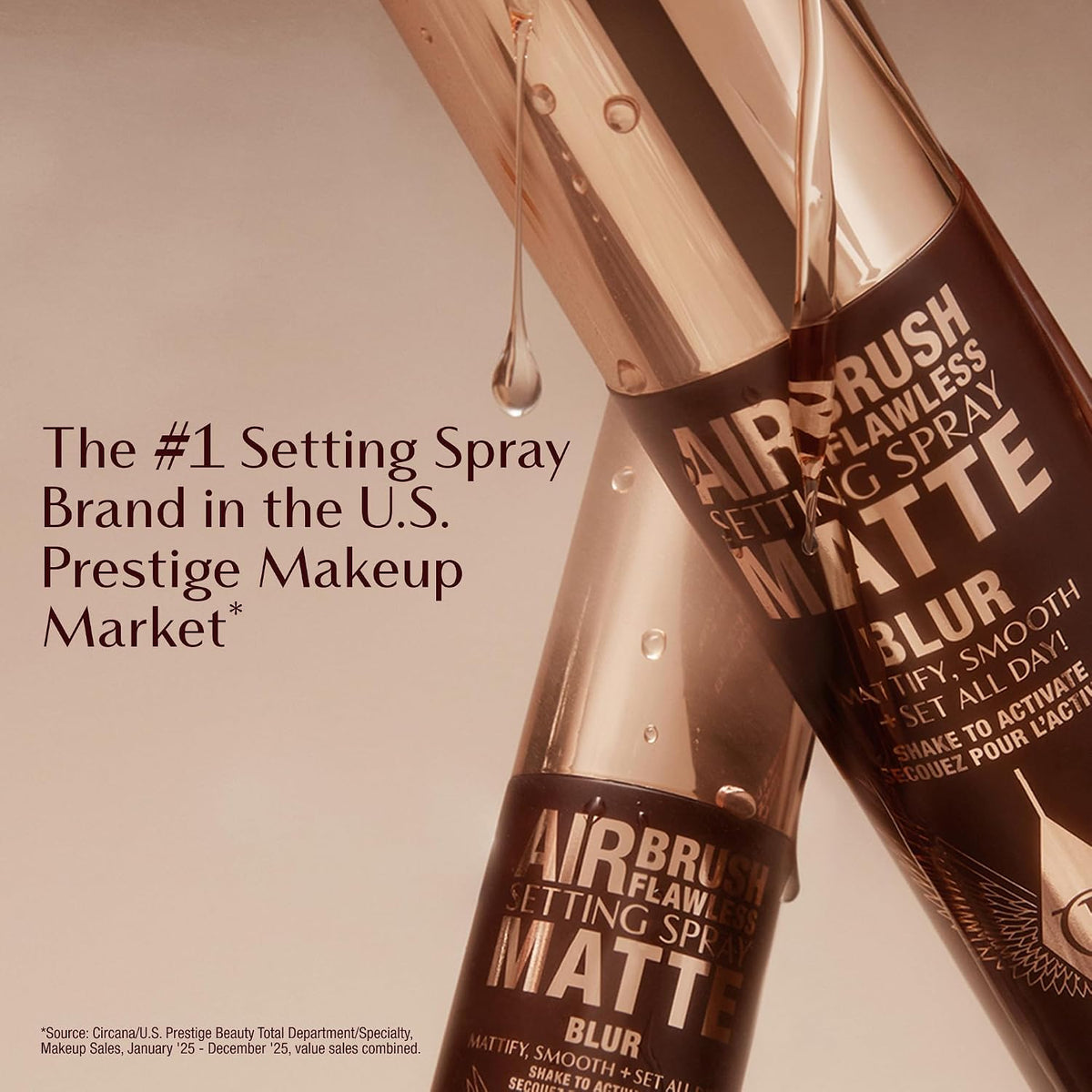 Charlotte Tilbury Airbrush Flawless Matte Setting Spray - Ulta-Fine Mist to Prime & Set Makeup Up to 16Hr - Oil and Shine Control with Blurring Matte Finish, Humidity & Waterproof - Image 9