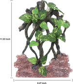 AQUA KT climbing corner branch with realistic green leaves and rock texture design.