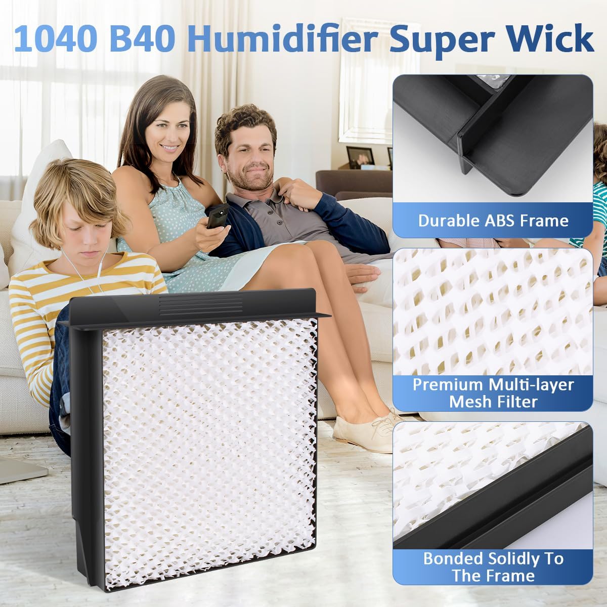 Close up texture of evaporative humidifier wick material