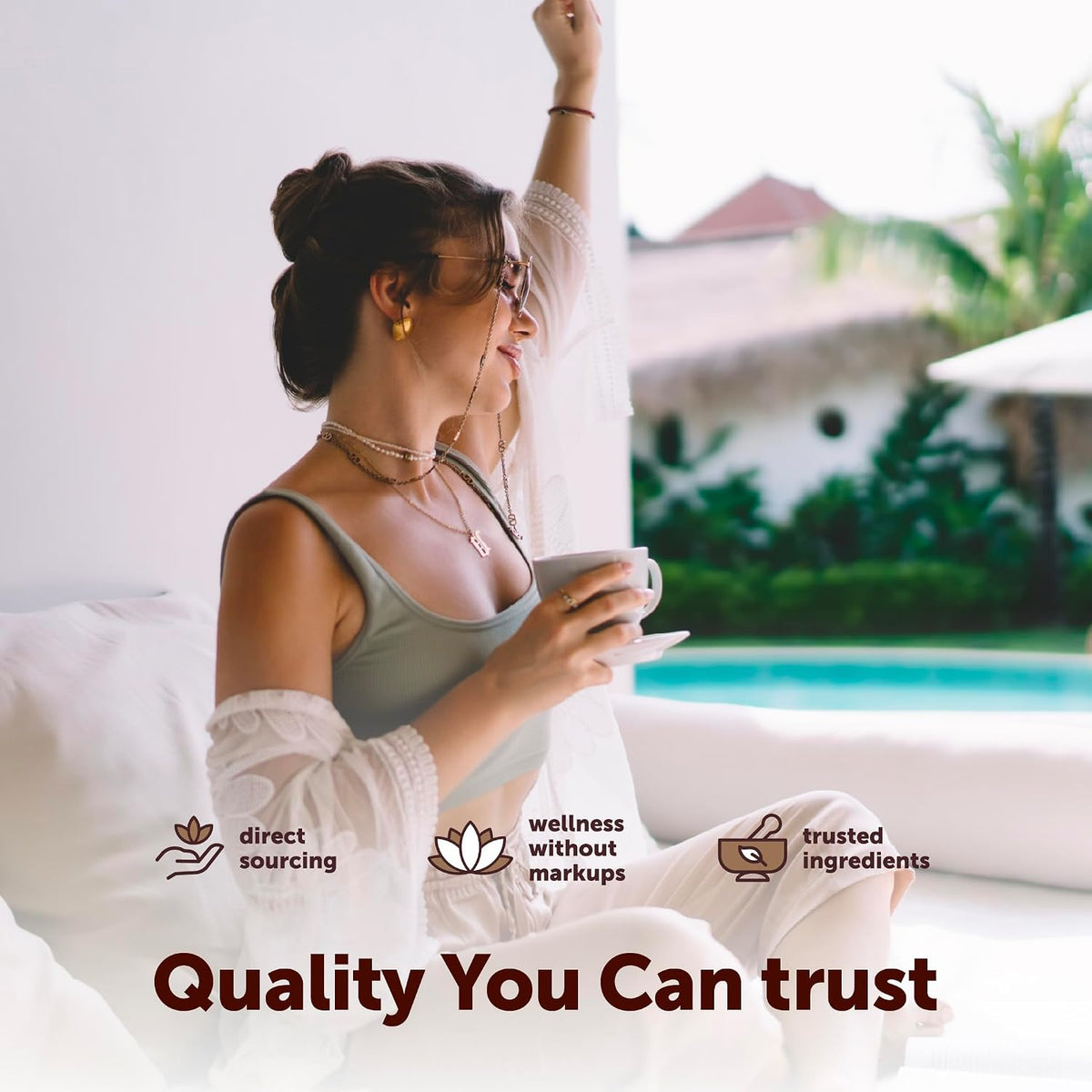 Nutraharmony supplement bottle with key ingredient callouts