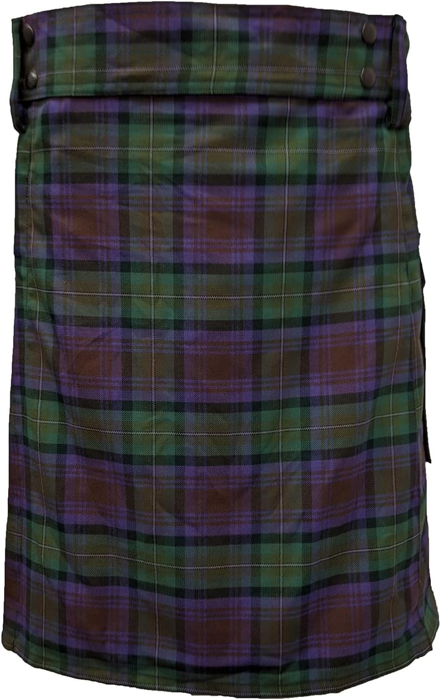 Men's Standard Tartan Utility Kilt, Modern Scottish Kilt for Everyday Wear, Tactical Kilts Adjustable Hip Straps - Image 10