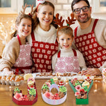 Dulefun red green and silver letter shaped treat boxes