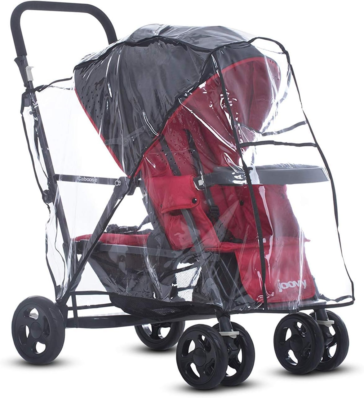 Joovy protective rain shield transparent material close up