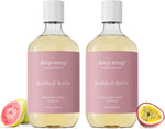 Deep Steep bubble bath passion fruit guava front view bottle