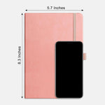 RETTACY Lined Journal Notebook, 192 Numbered Pages, A5 Size (5.7'' x 8.3'') | Leather Hardcover, 100 GSM Thick Paper, for Men & Women, Journaling, Writing, Work & Office (Pink) - Image 9