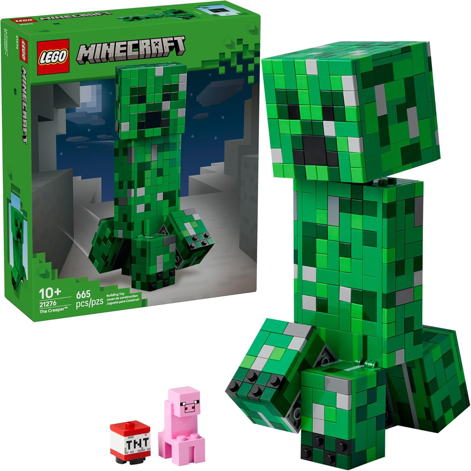 LEGO Minecraft The Creeper building toy front view for gamers