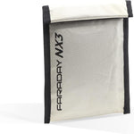 Faraday Defense NX3 triple layer cyber fabric faraday bag front view showing premium black shielding material