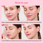 Close up of the back label on the Tosowoong Korean skincare mask duo packaging