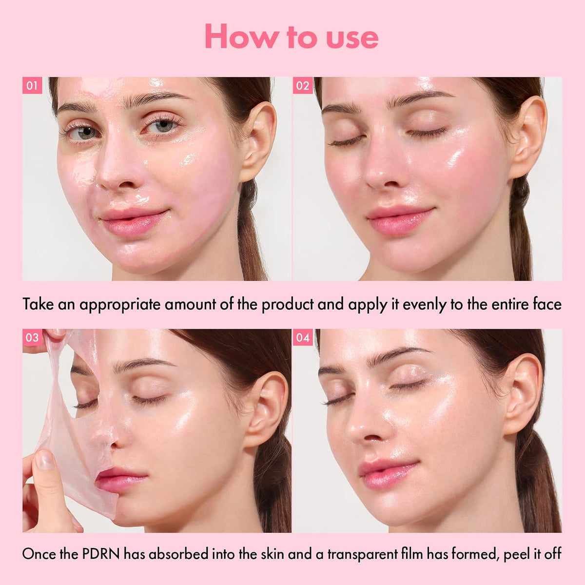 Close up of the back label on the Tosowoong Korean skincare mask duo packaging