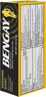 Side view of Bengay 2 ounce analgesic gel packaging