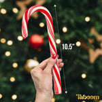 Two pack of giant holiday peppermint candy canes used as Christmas stocking fillers