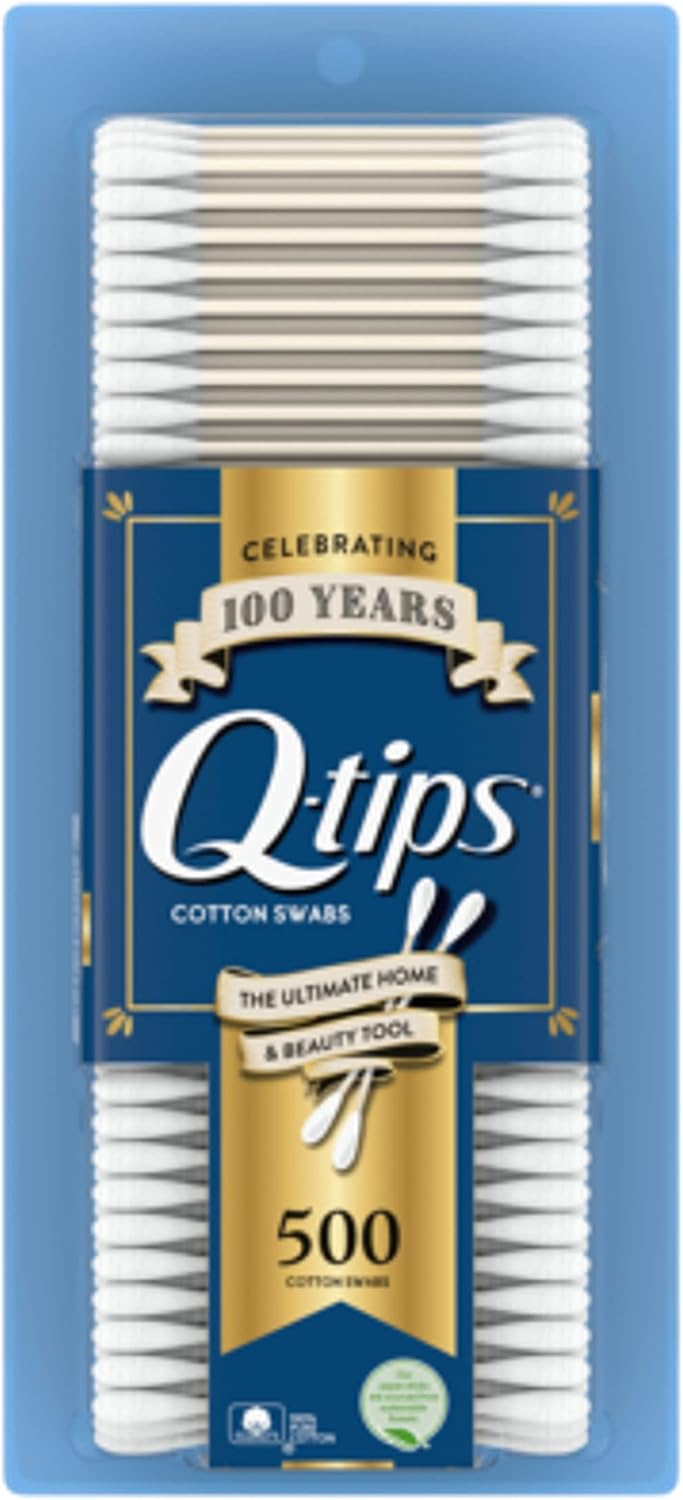 Q-tips cotton swabs 500 count box lifestyle and multi-use