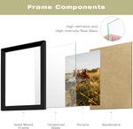 Frametory 8.5x11 black wood photo frame angled display showing depth.