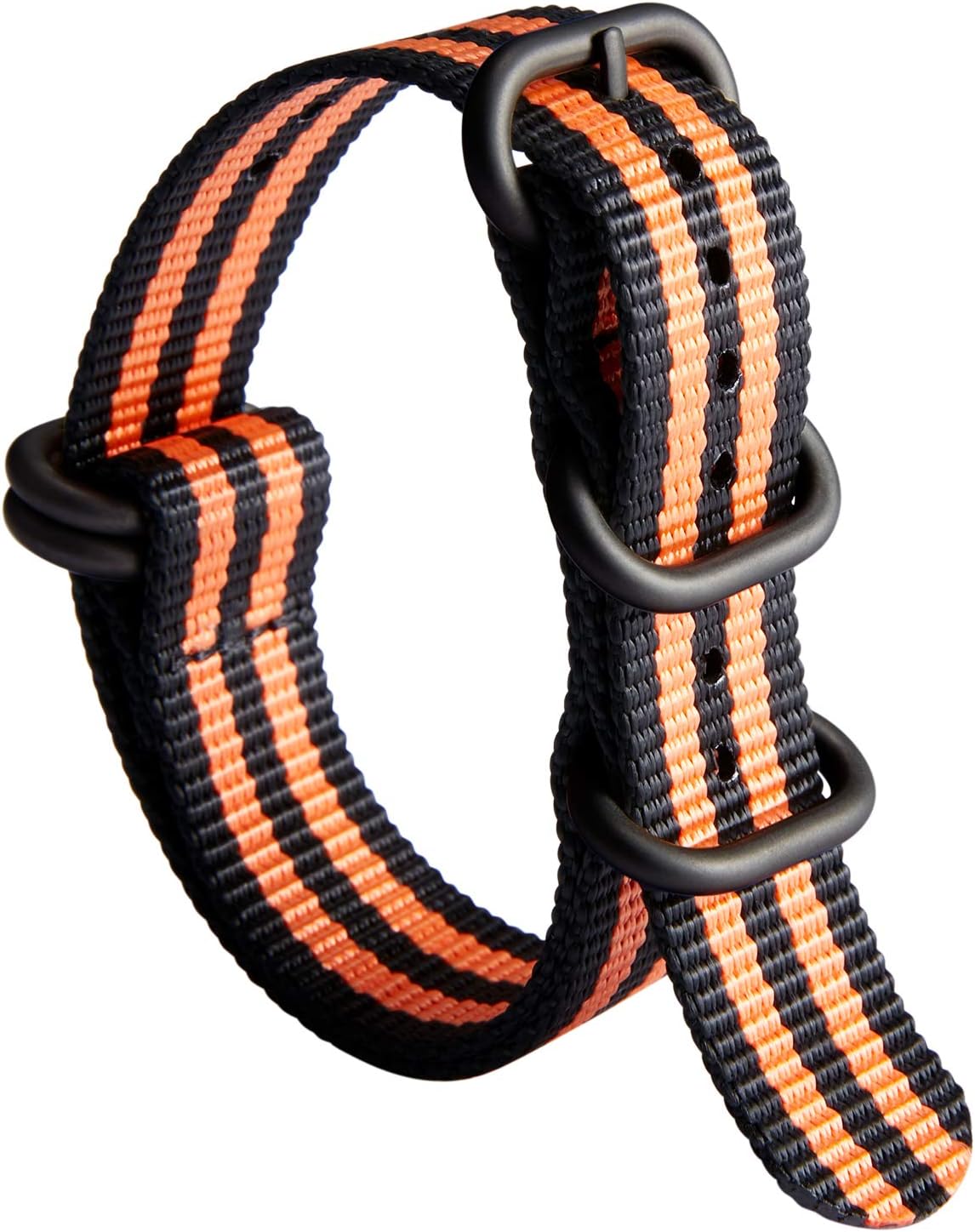 BINLUN Premium Ballistic Nylon Watch Strap, Heavy Duty 5-Ring Replacement Watch Band with Stainless Steel Buckle, Durable & Comfortable Sport Band for Men Women, Fits 18-24mm - Image 11