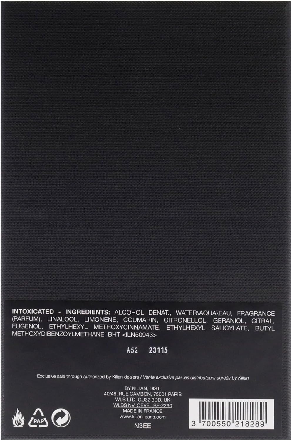 Kilian Intoxicated Eau de Parfum bottle with branding detail