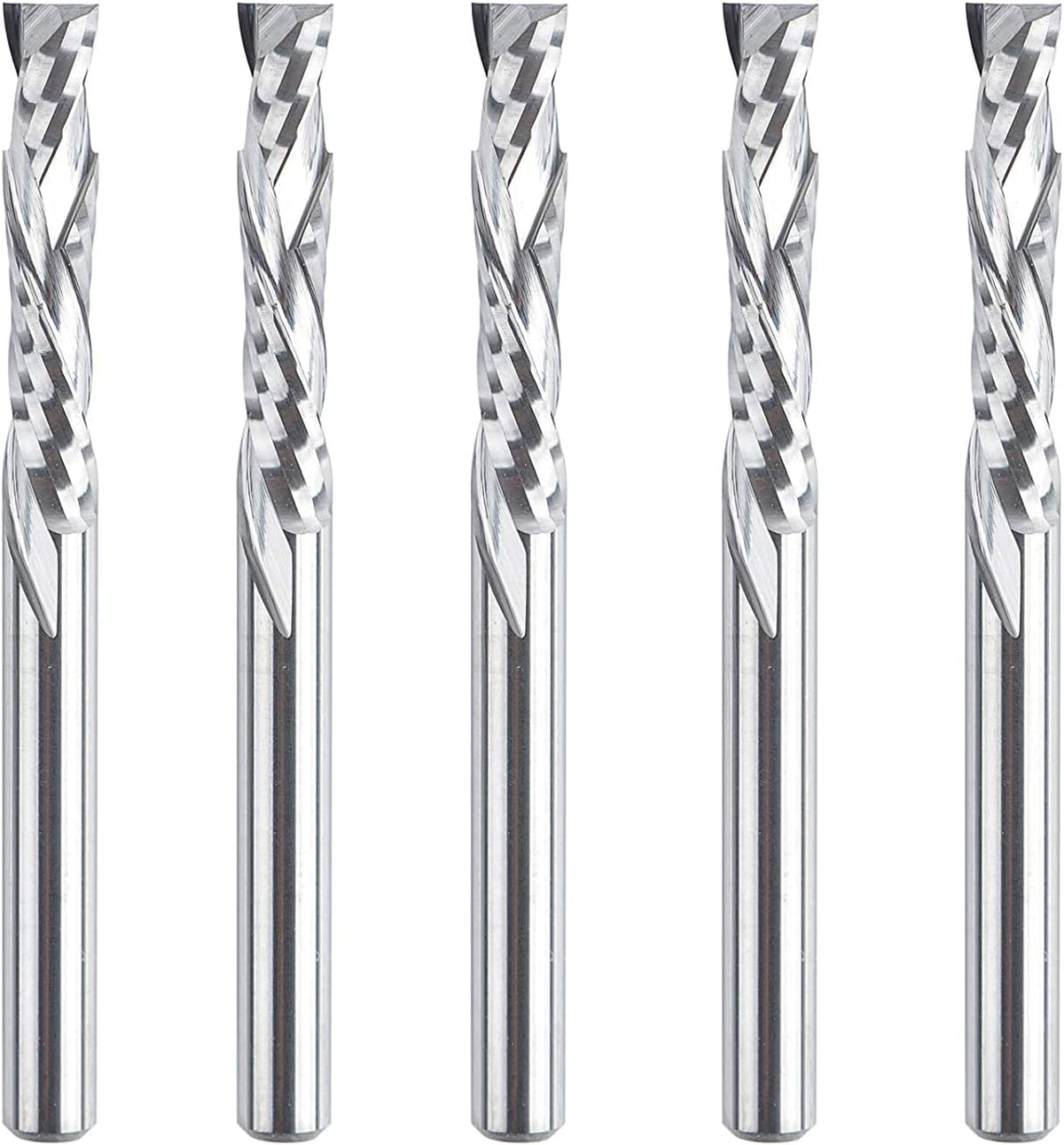 SpeTool 5Pcs Carbide Compression Router Bit Up&Down Cut 1/8 inch Cutting Dia for CNC Mill Machine Wookwork 3D Profile Detail Engraver Carving - Image 10