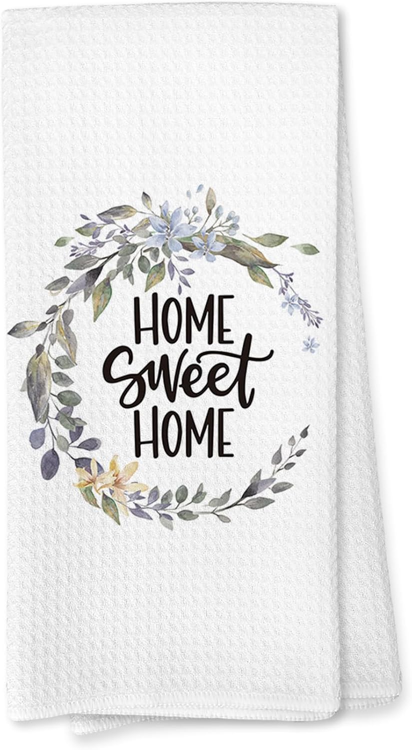 Voatok home sweet home garland bath towel front view