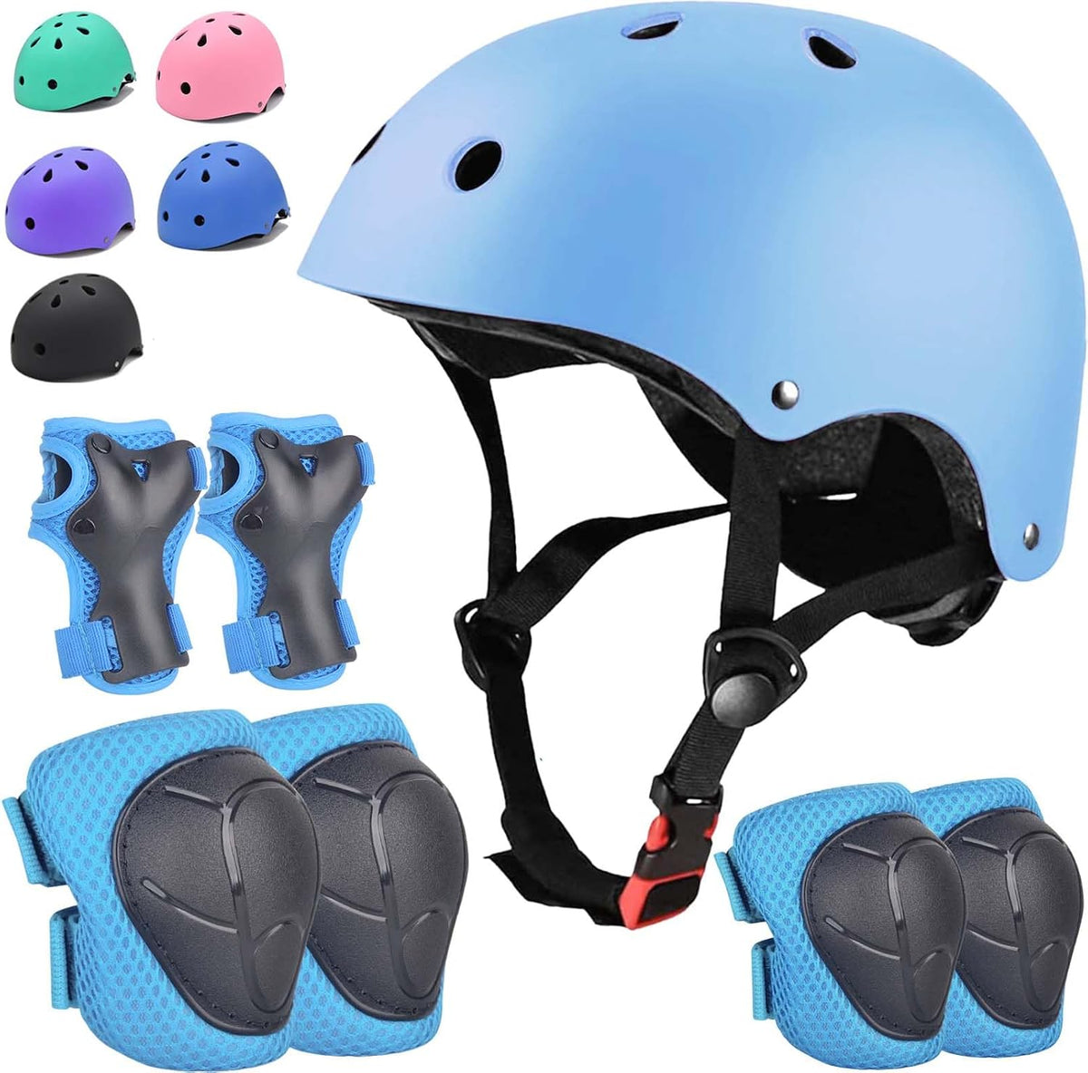 Kids Bike Helmet Set Adjustable for Children, Boys, Girls and Teenagers Aged 3-8 Years Includes Elbow, Knee, Wrist Guards Children's Helmet Protection Set for Bikes SkateboardsRollerskates - Image 14