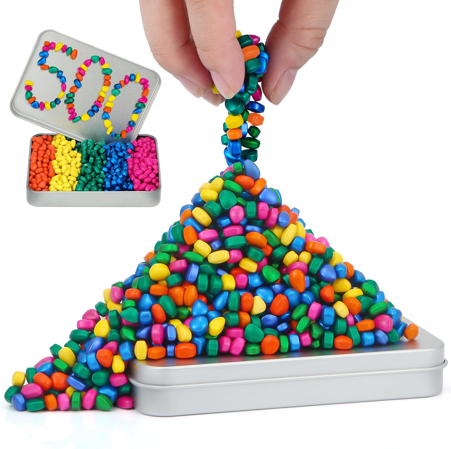 Dyrdm 500 Plus Original Ferrite Putty multicolor stones front view on desk