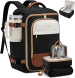 LOVEVOOK 40L Travel Backpack front view in black showing sleek water-resistant exterior