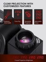 Mesqool projection alarm clock dual alarms and dimmer controls