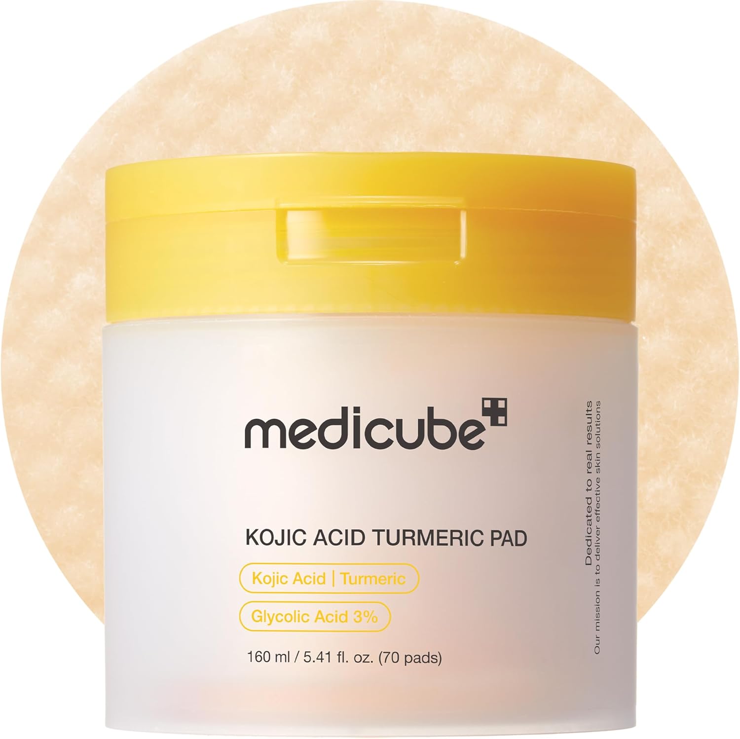 Medicube Kojic Acid Turmeric Clarifying Toner Pads front view packaging