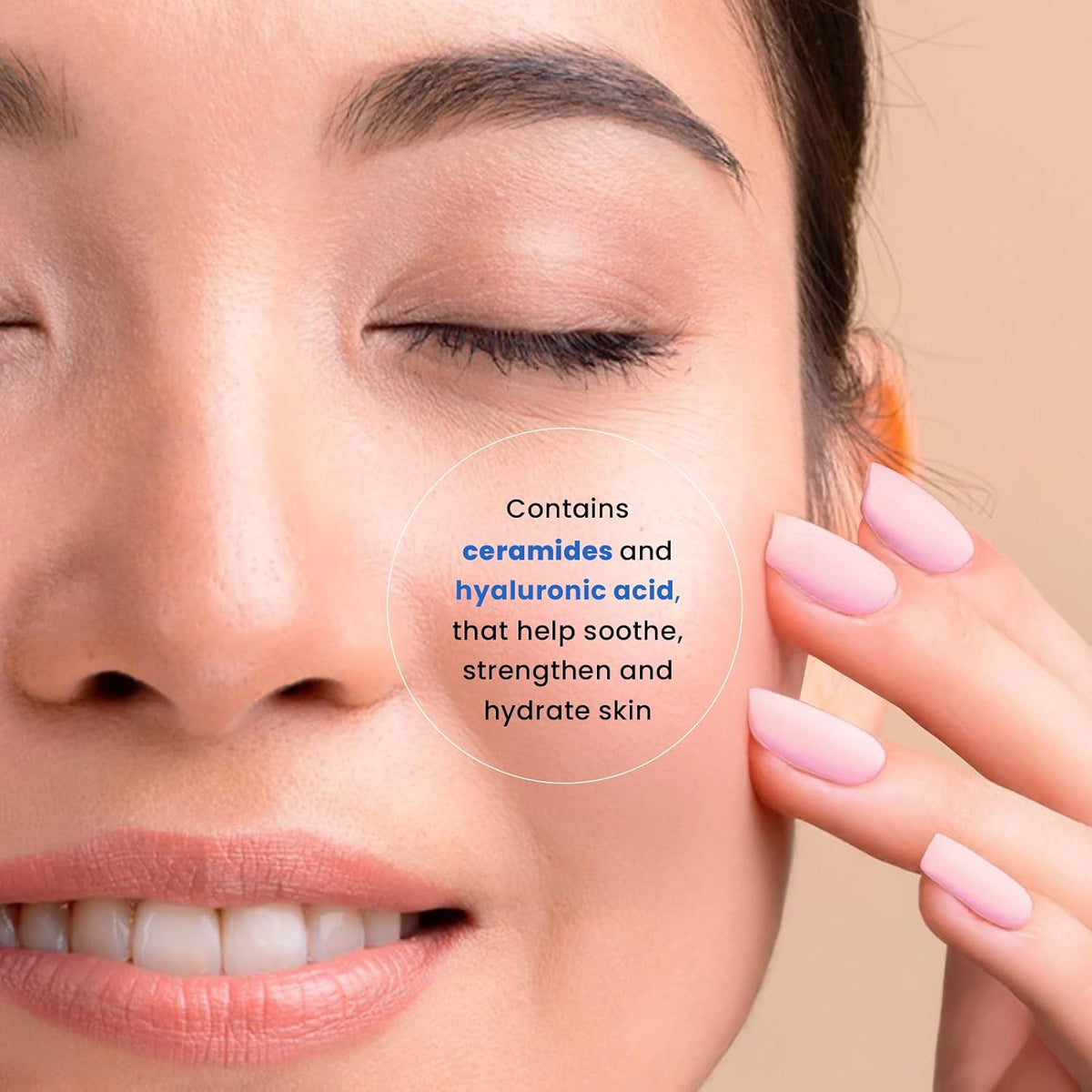Transparent hydrogel texture showing the infused ampoule solution