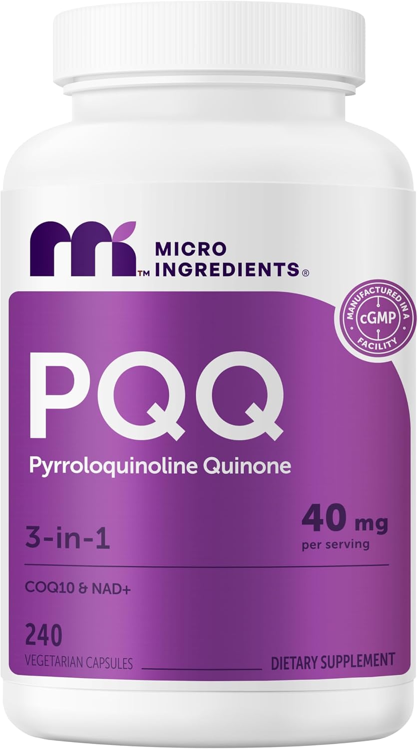 Micro Ingredients PQQ 40mg complex front view bottle