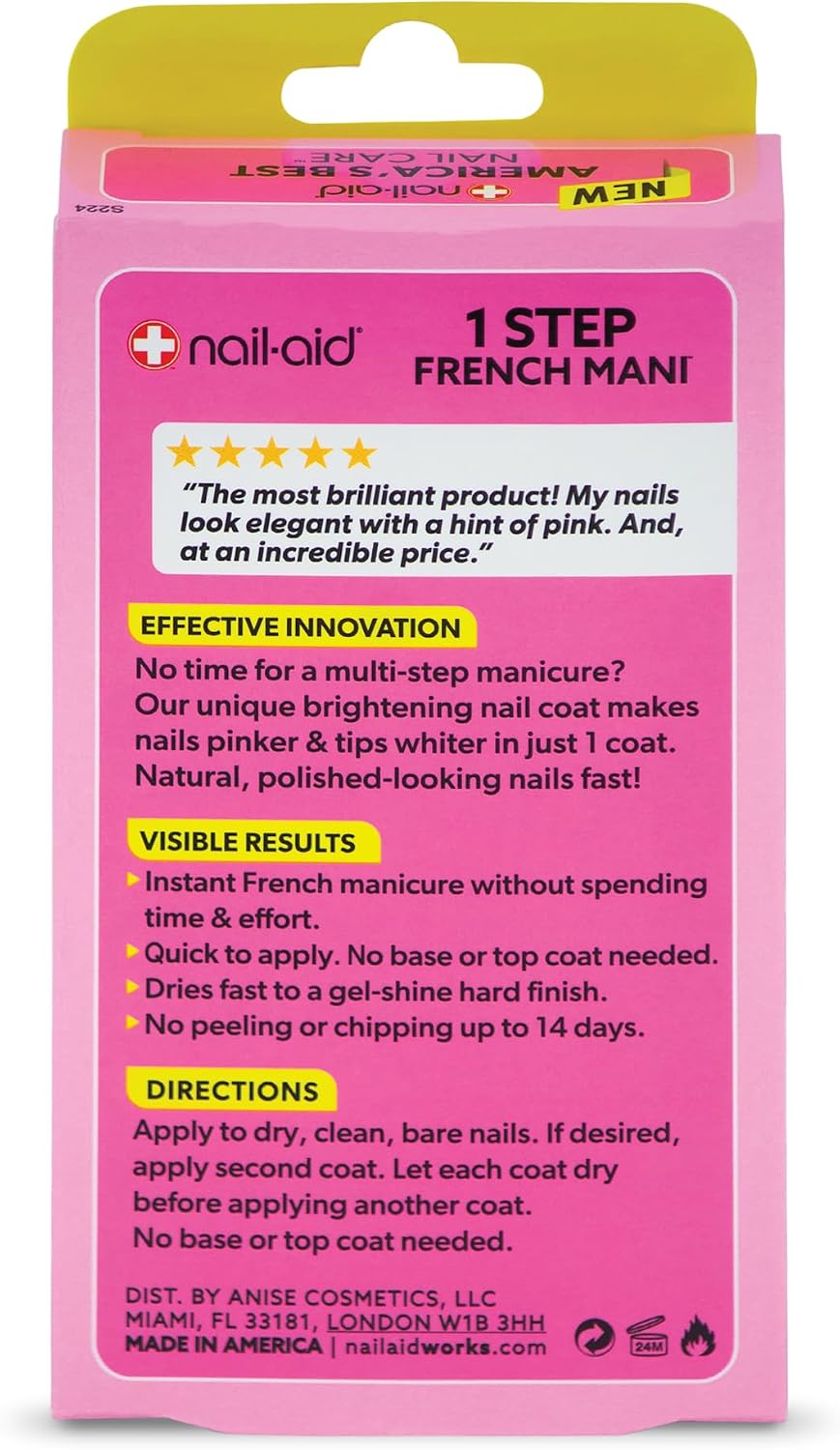 Nail-Aid 1 Step French Mani nail enhancer product bottle close-up