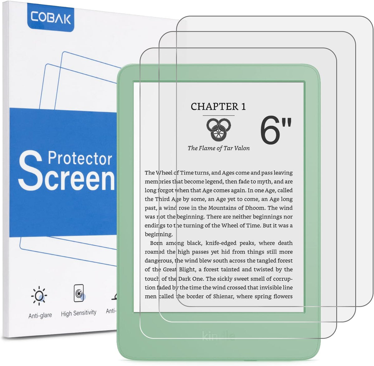 CoBak 3 Pack anti-glare matte screen protector for Kindle 11th Gen