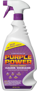 Purple Power Industrial Strength Cleaner and Degreaser forty ounce front view bottle showcasing the concentrated formula label.