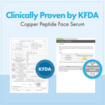Close up view of the dropper applicator dispensing Tosowoong copper peptide serum
