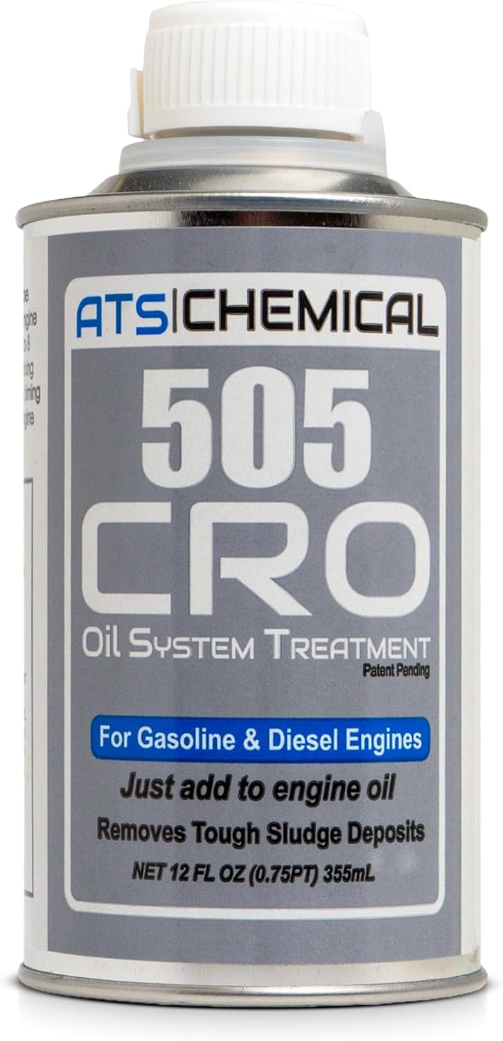 ATS Chemical 505 CRO Oil System Treatment front bottle view for engine sludge cleaning
