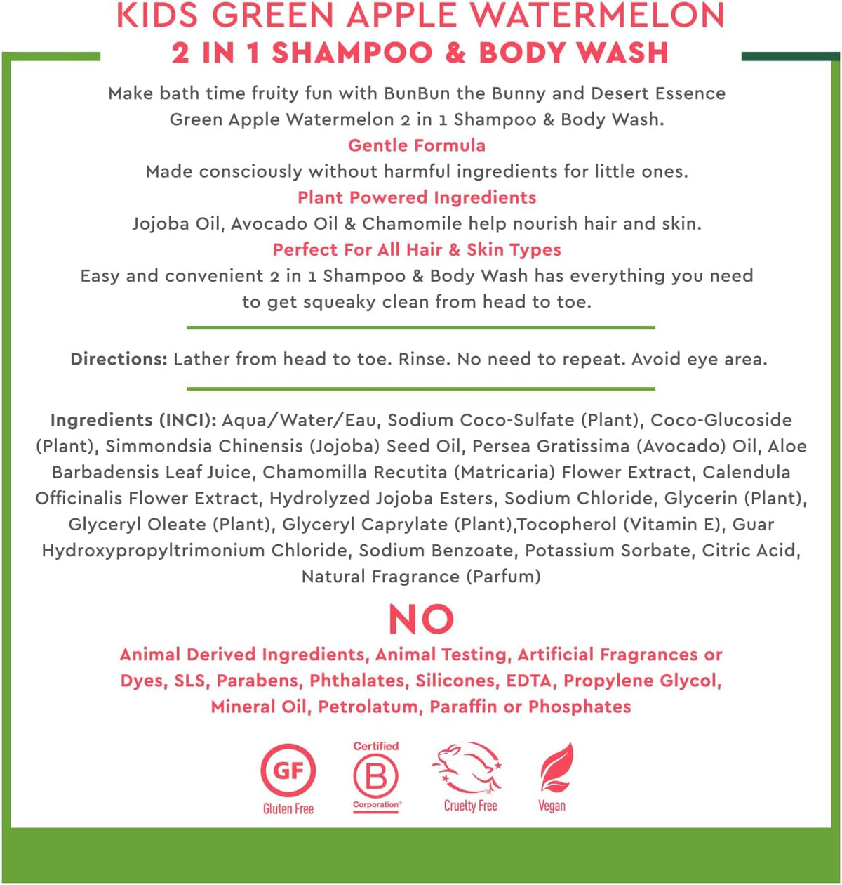 Desert Essence Kids 2-In-1 Shampoo And Body Wash texture demonstration