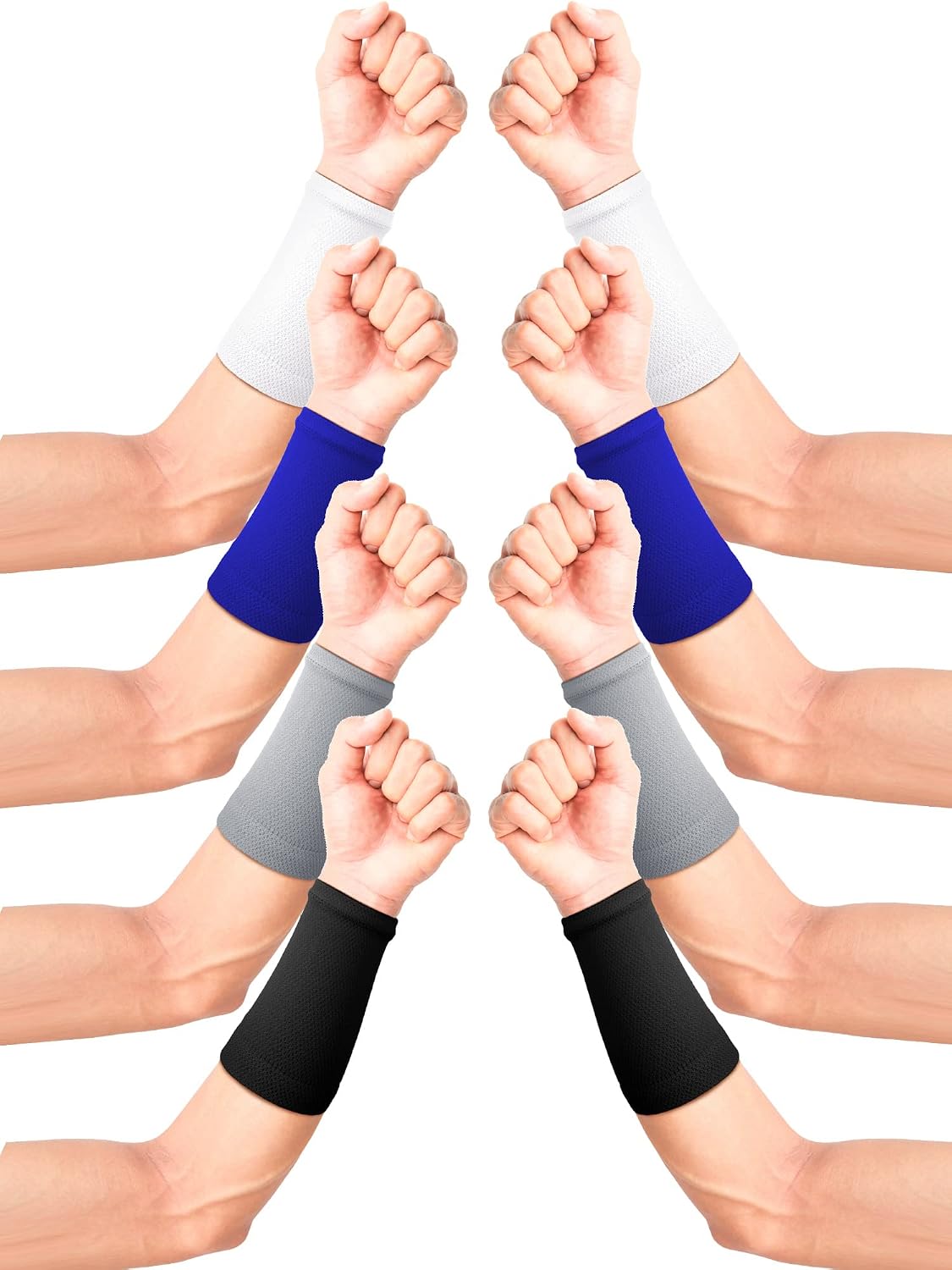 Newcotte athletic wrist support braces in black and white