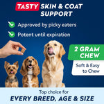 StrellaLab Omega 3 for Dogs - (180Ct) Fish Oil Treats - Allergy & Itch Relief Skin & Coat Supplement - Dry Itchy Skin, Anti Shedding & Hot Spots Treatment - Pet Salmon Oil Chews - Chicken Flavor - Image 11