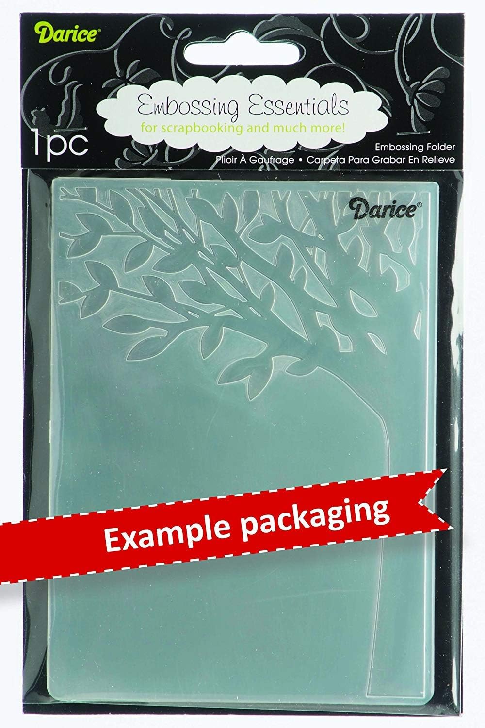 Darice 5 by 7 inch embossing folder open layout