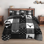 Queen Comforter Set, 3 Pieces Music Disco Bedding, All Season | Black Retro Wood Grain Soft Comforter with 2 Pillowcases for Kids and Adults Room Bedroom Bed Decor - Image 14