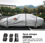 SEAZEN car cover tie down straps installed on wheel