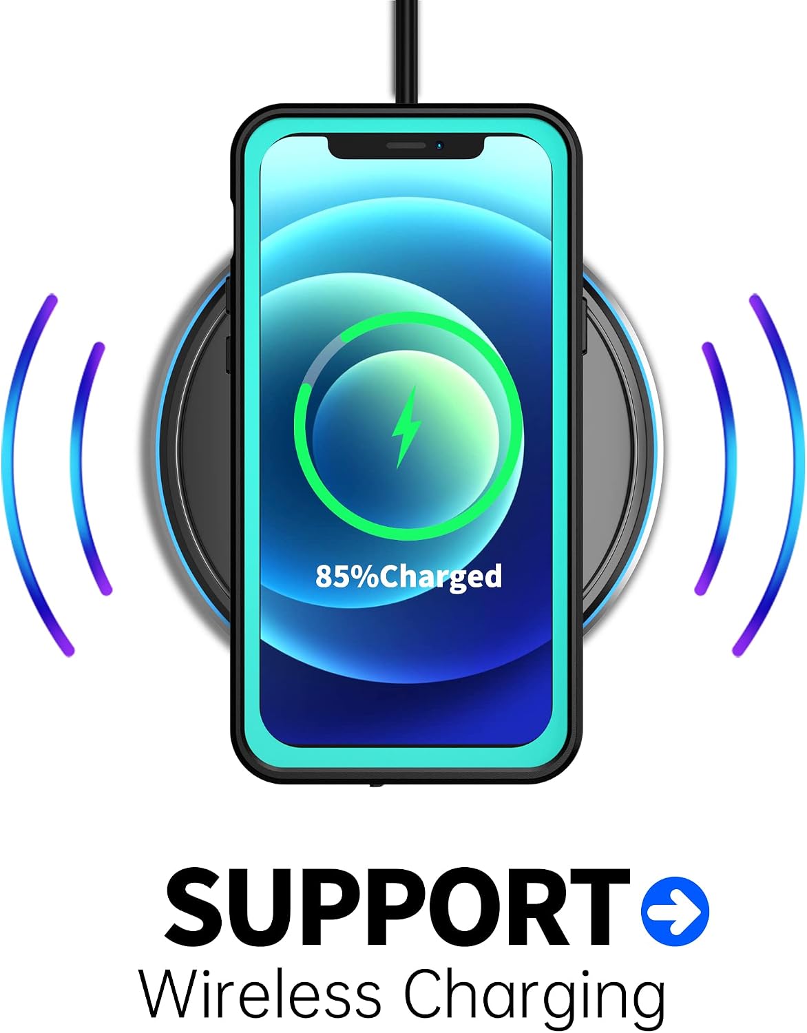 BEASTEK for iPhone 12 Waterproof Case, NRE Series Shockproof Dustproof Underwater IP68 with Built-in Screen Protector Anti-Scratch Protective Cover, for iPhone 12 (6.1'') (Teal) - Image 9