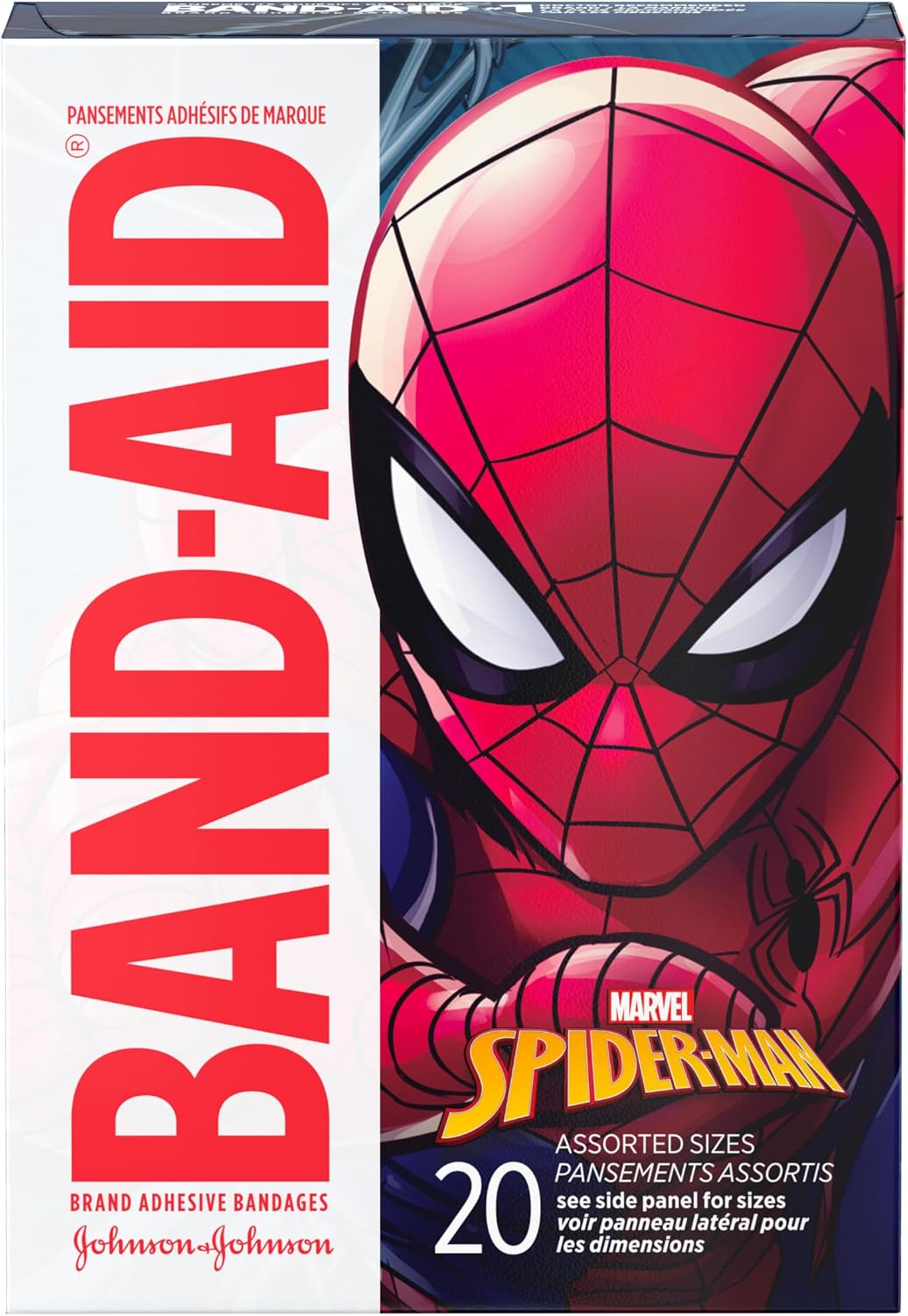 Band-Aid Marvel Spiderman adhesive bandages front view packaging