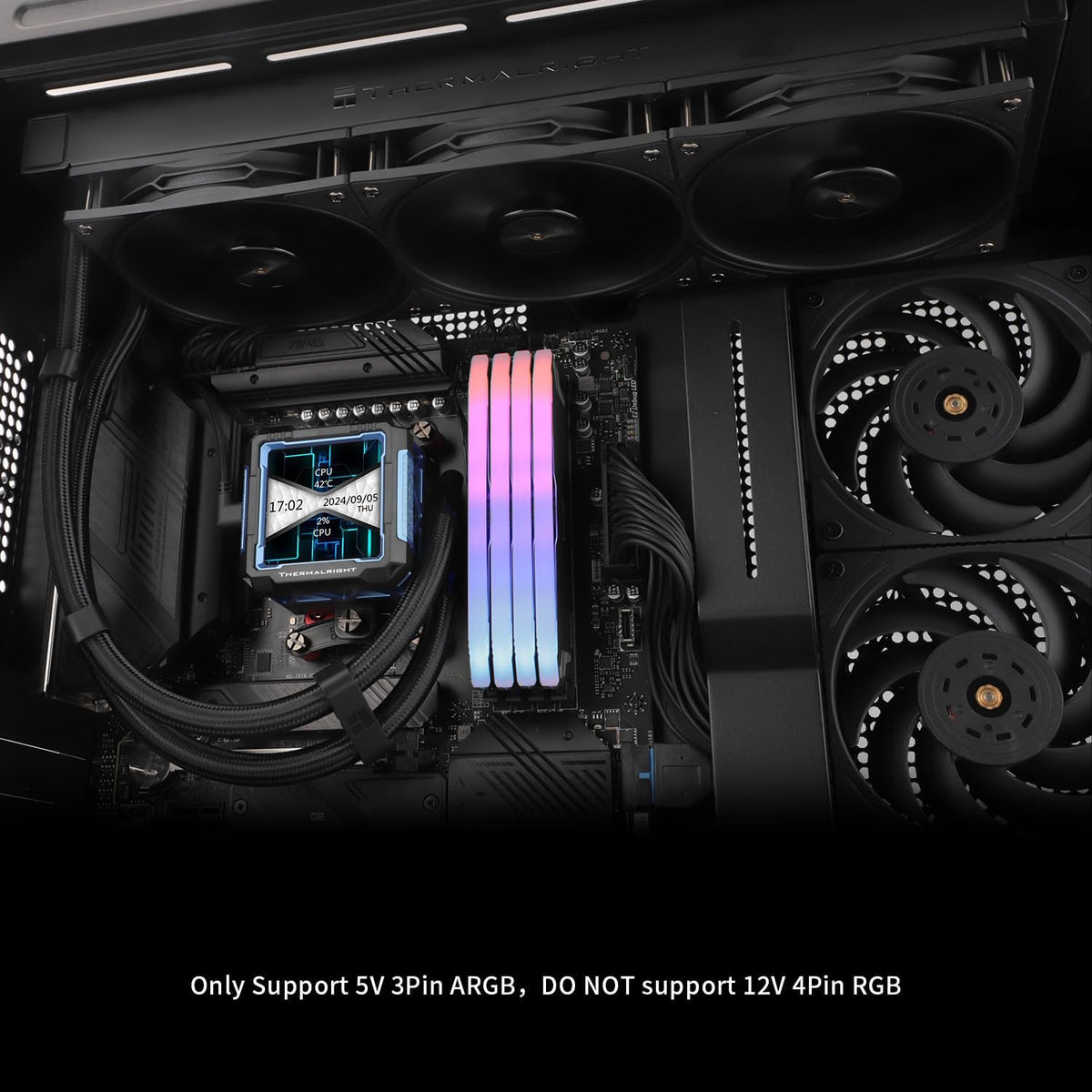 Thermalright liquid CPU cooler copper baseplate contact surface
