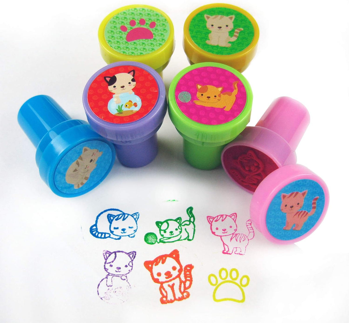 Tiny Mills 24 pieces cat stamp set packaging and display box